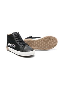 BOSS Kidswear Sneakers met logoprint - Zwart