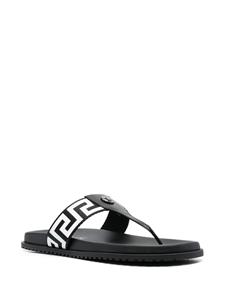 Versace Greca sandalen met bandje - Zwart