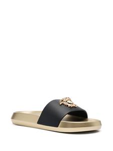 Versace Sandalen met logoplakkaat - Zwart