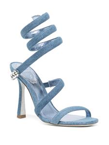 René Caovilla Cleopatra denim sandalen - Blauw