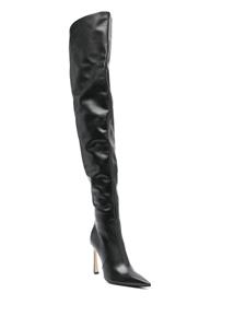 Victoria Beckham thigh-high pointed-toe boots - Zwart