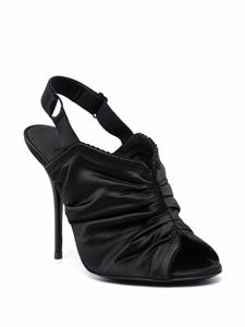 Dolce & Gabbana Stiletto sandalen met ruches - Zwart