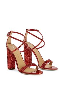 Giuseppe Zanotti Tara sandalen met glitter - Rood