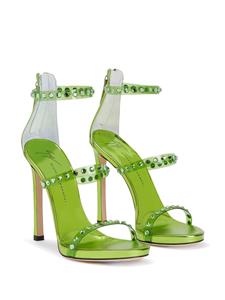 Giuseppe Zanotti Sandalen verfraaid met kristal - Groen