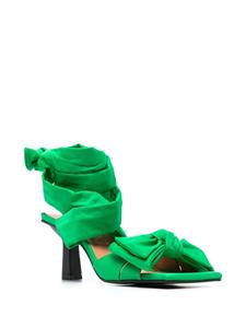 GANNI Sandalen met strikdetail - Groen