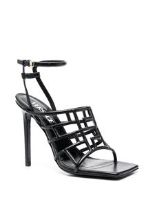 Versace Sandalen met uitgesneden detail - Zwart