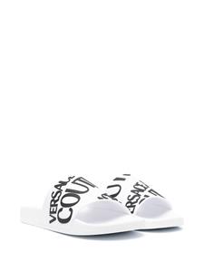 Versace Slippers met logoprint - Wit