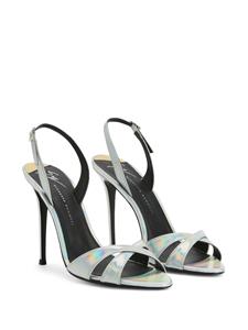 Giuseppe Zanotti Dorotee holografische sandalen - Zilver