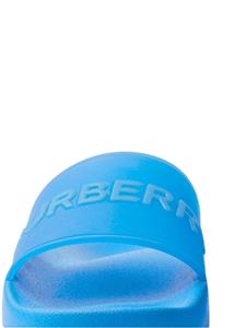 Burberry Slippers met logo - Blauw