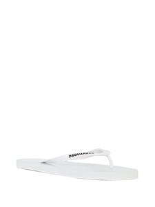 Dsquared2 gebrande flip-flops - Wit