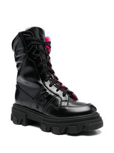 Chiara Ferragni Combat boots met geborduurd logo - Zwart