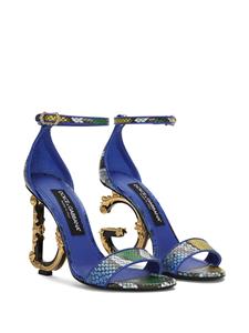 Dolce & Gabbana Baroque DG sandalen - Blauw