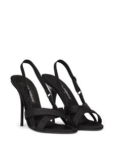 Dolce & Gabbana Sandalen met gekruiste bandjes - Zwart