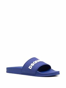 Dsquared2 Slippers met logo-reliëf - Blauw