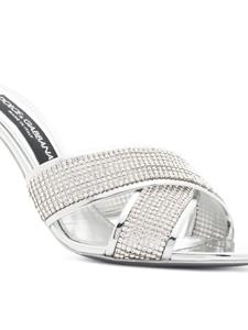Dolce & Gabbana Sandalen verfraaid met kristallen - Zilver