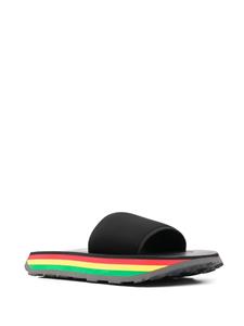 Lanvin Slippers met regenboogprint - Zwart