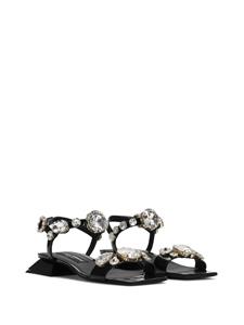 Dolce & Gabbana Sandalen verfraaid met kristallen - Zwart