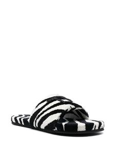 TOM FORD Slippers met zebraprint - Zwart