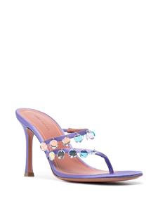 Amina Muaddi Tina sandalen met kristal - Paars