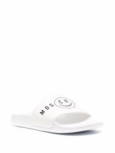 Moschino Slippers met logo - Wit