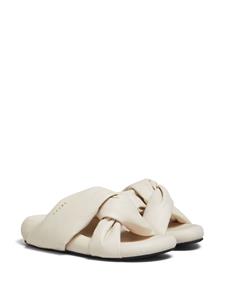 Marni Leren sandalen - Wit