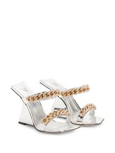 Giuseppe Zanotti Berenicee sandalen met ketting - Zilver