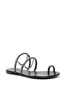 Giuseppe Zanotti Catena sandalen met open neus - Zwart