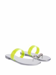 Giuseppe Zanotti Plexi sandalen met ring - Geel