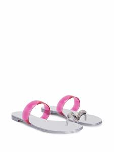 Giuseppe Zanotti Plexi sandalen met ring - Roze
