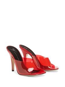 Giuseppe Zanotti Earthshine Plexy slip-on sandalen - Rood
