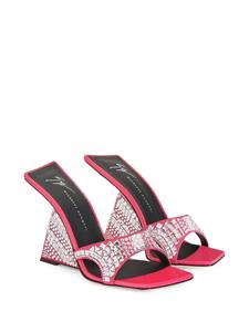 Giuseppe Zanotti Akira Shine sandalen met sleehak - Roze