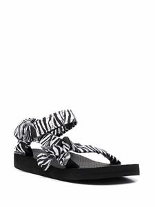 Arizona Love Trekky sandalen met zebraprint - Zwart