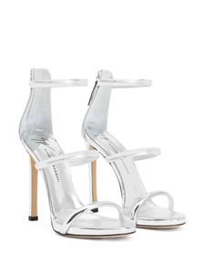 Giuseppe Zanotti Harmony sandalen met metallic bandjes - Zilver