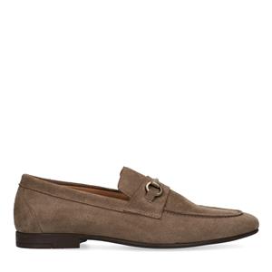 Manfield Taupe suède loafers