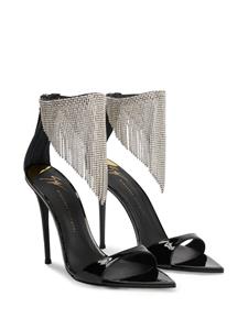 Giuseppe Zanotti Intriigo sandalen met kristal - Zwart