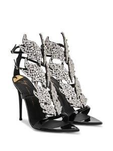 Giuseppe Zanotti Intriigo sandalen met kristal - Zwart