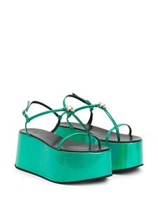 Giuseppe Zanotti Barnack sandalen met plateauzool - GREEN