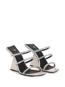 Giuseppe Zanotti Clareence leren sandalen - Zilver