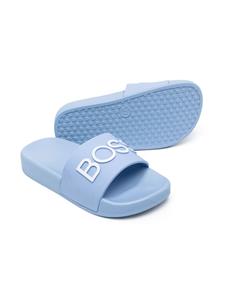 BOSS Kidswear Rubberen slippers - Blauw