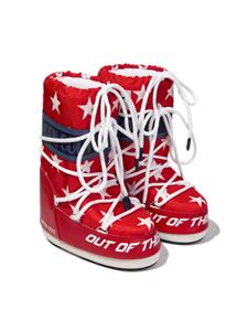 Moon Boot Kids Icon snowboots met logoband - Rood