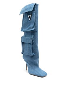 The Attico Sienna denim laarzen - Blauw