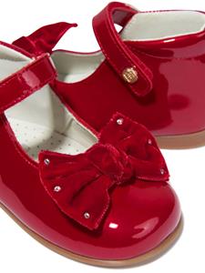 ANDANINES bow-detail leather ballerina shoes - Rood