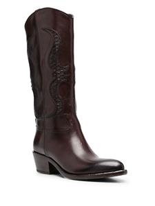Sartore decorative-stitching 60mm leather cowboy boots - Bruin