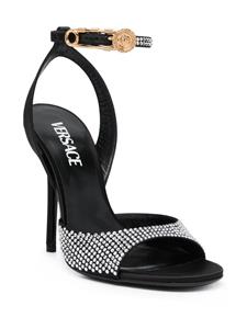 Versace Leren sandalen - Zwart