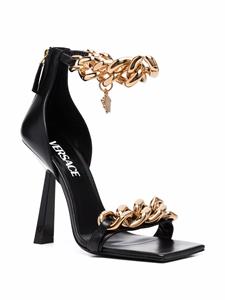 Versace Medusa sandalen met ketting - Zwart