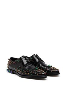 Dolce & Gabbana Derby schoenen met kristal - Zwart