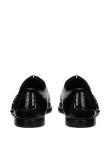 Dolce & Gabbana Derby schoenen met krokodillenleer-reliëf - Zwart