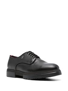 Tommy Hilfiger Leren derby schoenen - Zwart