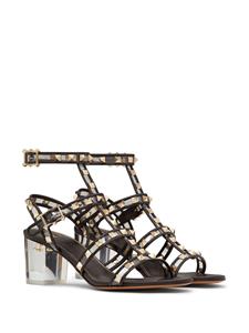 Valentino Rockstud sandalen met doorzichtig design - Zwart