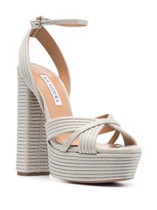 Aquazzura Sundance sandalen met plateauzool - Grijs